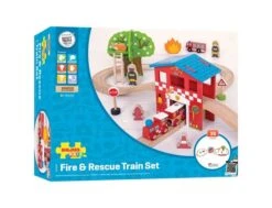 BigJigs BJT037 Fire&Rescue Train Set 8 BigJigs BJT037 Fire&Rescue Train Set -Spelspul Winkel houten treinset bigjigs bjt037 fire rescue train set 39dlg 1