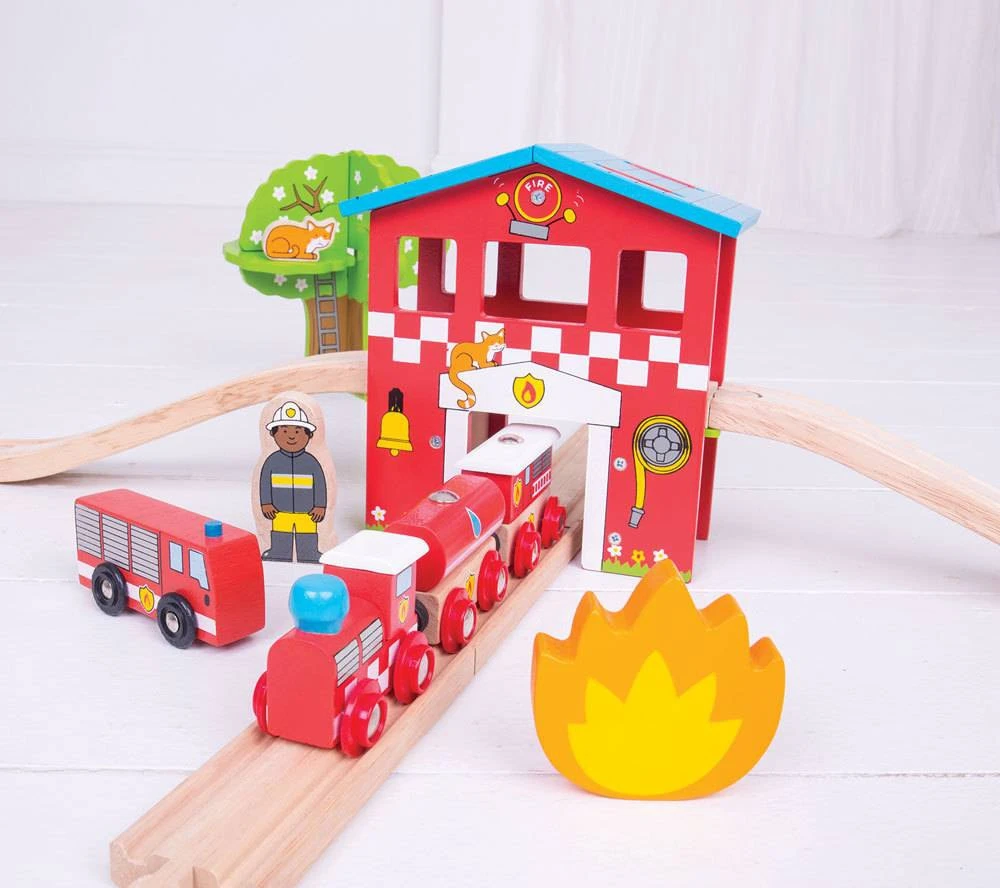 BigJigs BJT037 Fire&Rescue Train Set 6 BigJigs BJT037 Fire&Rescue Train Set - Afbeelding 4