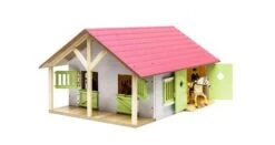 Kidsglobe Paardenstal Met 2 Boxen En Berging Rose/Wit 9 Kidsglobe Paardenstal Met 2 Boxen En Berging Rose/Wit -Spelspul Winkel kidsglobe 610168 paardenstal met 2 boxen en een berging in wit rose 1