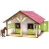 Kidsglobe Paardenstal Met 2 Boxen En Berging Rose/Wit -Spelspul Winkel kidsglobe 610168 paardenstal met 2 boxen en een berging in wit rose 2