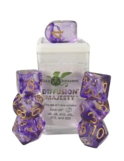 Polyhydral Diceset - 7 Dice: Diffusion Majesty